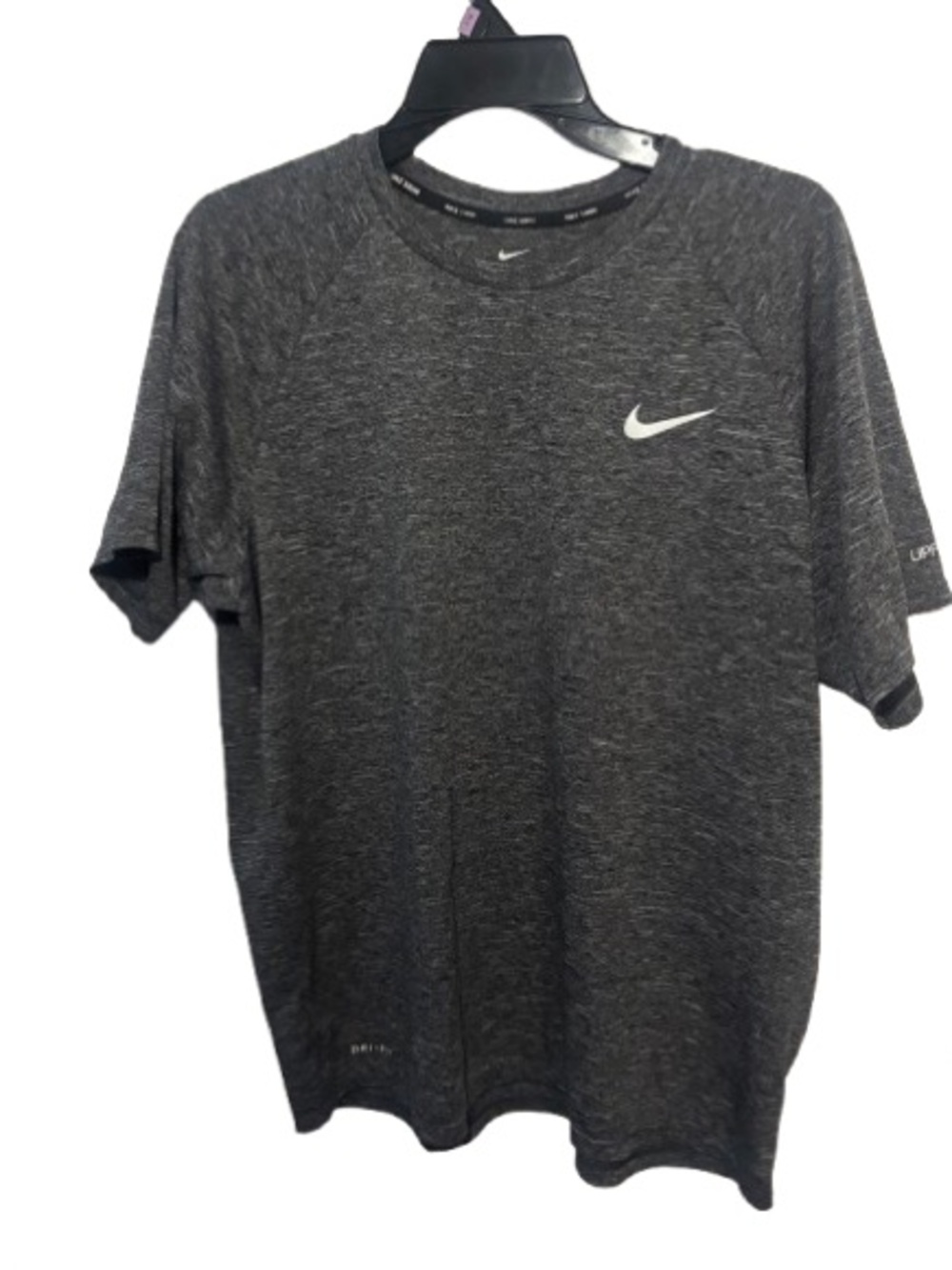 Nike Men's Heather Charcoal Performance Tee - Gray